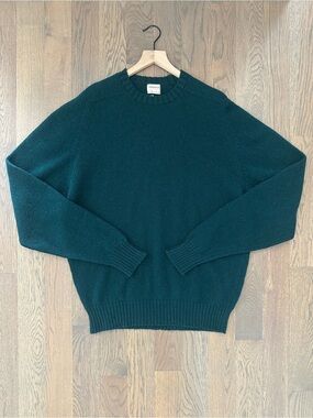 Robertson's / Alan Paine Men's Lambswool Crew Neck Sweater Forest Green 46 / XL
